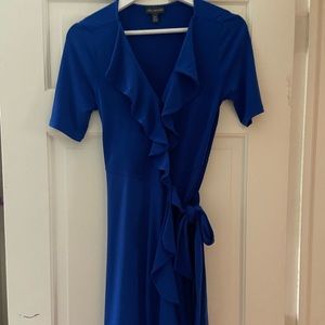 Royal Blue Classy Knee Length Dress
